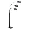 Globo BLACKY Golvlampa Rökfärger, 3-ljuskällor