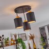 Chiuvi Taklampa Krom, Naturfärger, Svart, Vit, 3-ljuskällor