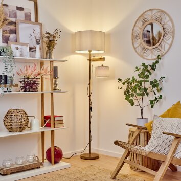 Jagualito Golvlampa, Läslampa Naturfärger, Rostfärger, 2-ljuskällor Jagualito Golvlampa, Läslampa Naturfärger, Rostfärger, 2-ljuskällor