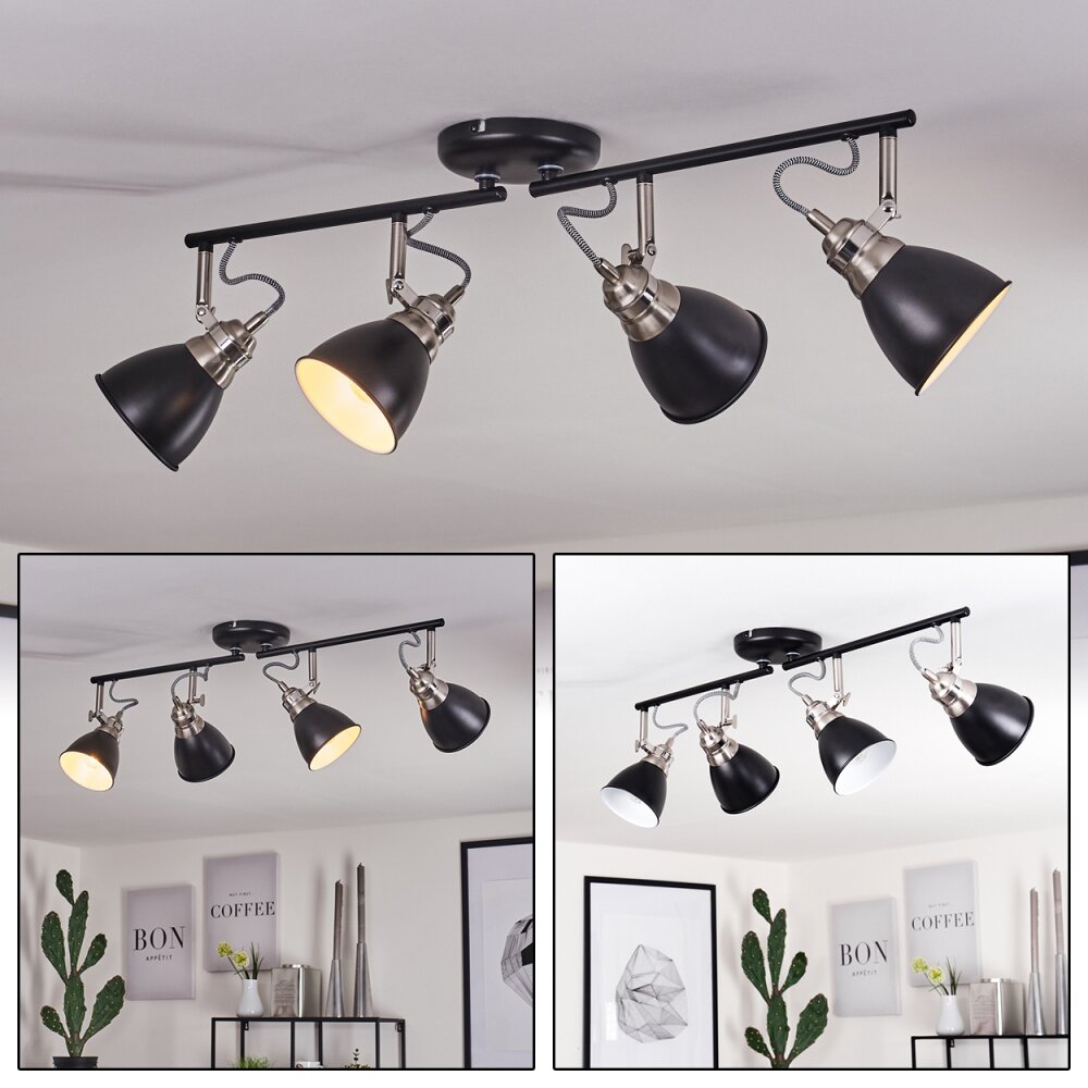 Gralingen Taklampa, Takstrålkastare Nickel matt, Svart, 4-ljuskällor main product photo