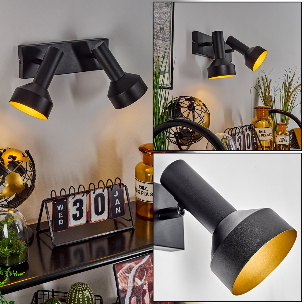 Musko Vägglampa, Väggspotlight Svart, 2-ljuskällor main product photo