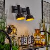 Musko Vägglampa, Väggspotlight Svart, 2-ljuskällor