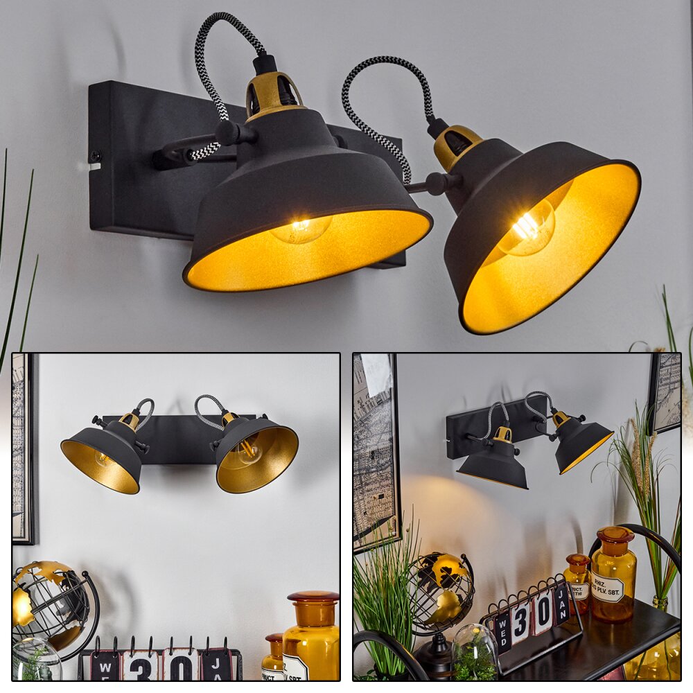 Llanage Vägglampa, Väggspotlight Svart, Vit, 2-ljuskällor main product photo