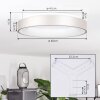 Playas Taklampa LED Silver, Vit, 1-ljuskällor
