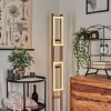 Ayajasco Golvlampa LED träoptik, Naturfärger, Svart, 1-ljuskällor