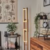 Ayajasco Golvlampa LED träoptik, Naturfärger, Svart, 1-ljuskällor