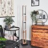 Ayajasco Golvlampa LED träoptik, Naturfärger, Svart, 1-ljuskällor