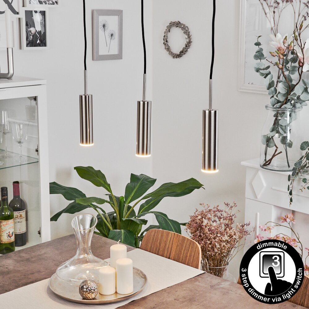 Dalheim Pendellampa LED Nickel matt, 3-ljuskällor main product photo