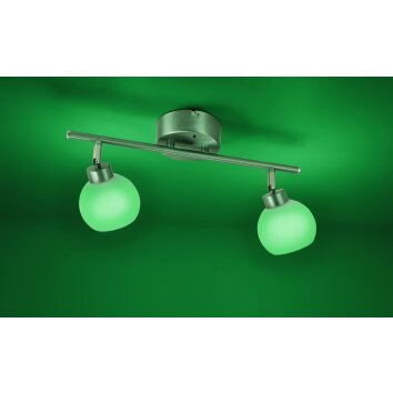 Leuchten Direkt LOLA-LOTTA Taklampa LED Färg i rostfritt stål, 2-ljuskällor, Fjärrkontroll, Färgväxlare