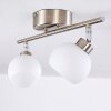 Motala Taklampa, Takstrålkastare LED Nickel matt, 2-ljuskällor, Fjärrkontroll, Färgväxlare