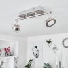 Marsen Taklampa, Takstrålkastare LED Krom, Nickel matt, 2-ljuskällor, Fjärrkontroll, Färgväxlare