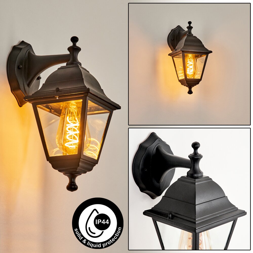 Halla vägglampa utomhus Svart, 1-ljuskällor main product photo