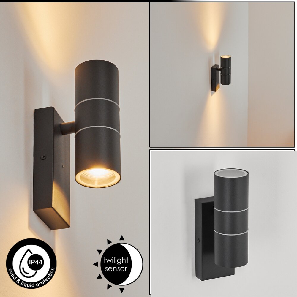 Simola vägglampa utomhus, Up & Down Lampa Antracit, 2-ljuskällor main product photo