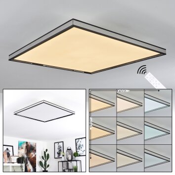 Nabbas Taklampa, Panel LED Svart, Vit, 1-ljuskällor