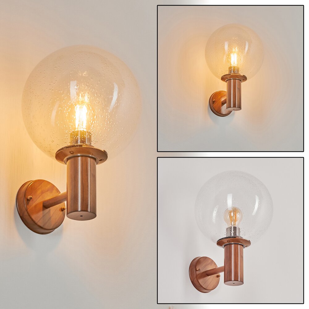 Bubodefo vägglampa utomhus Brun, träoptik, 1-ljuskällor main product photo