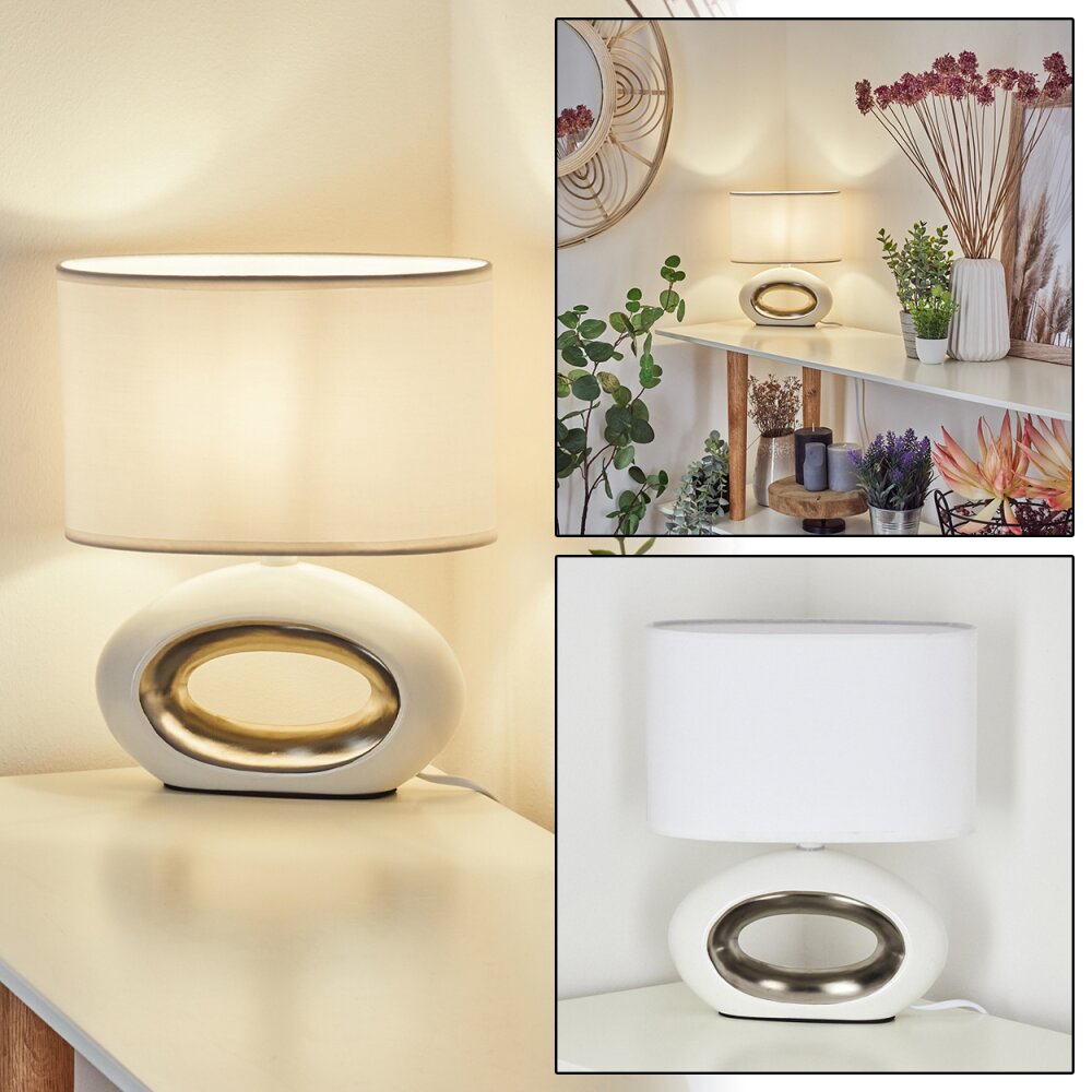 Kumpuranta Bordslampa Nickel matt, Vit, 1-ljuskällor main product photo