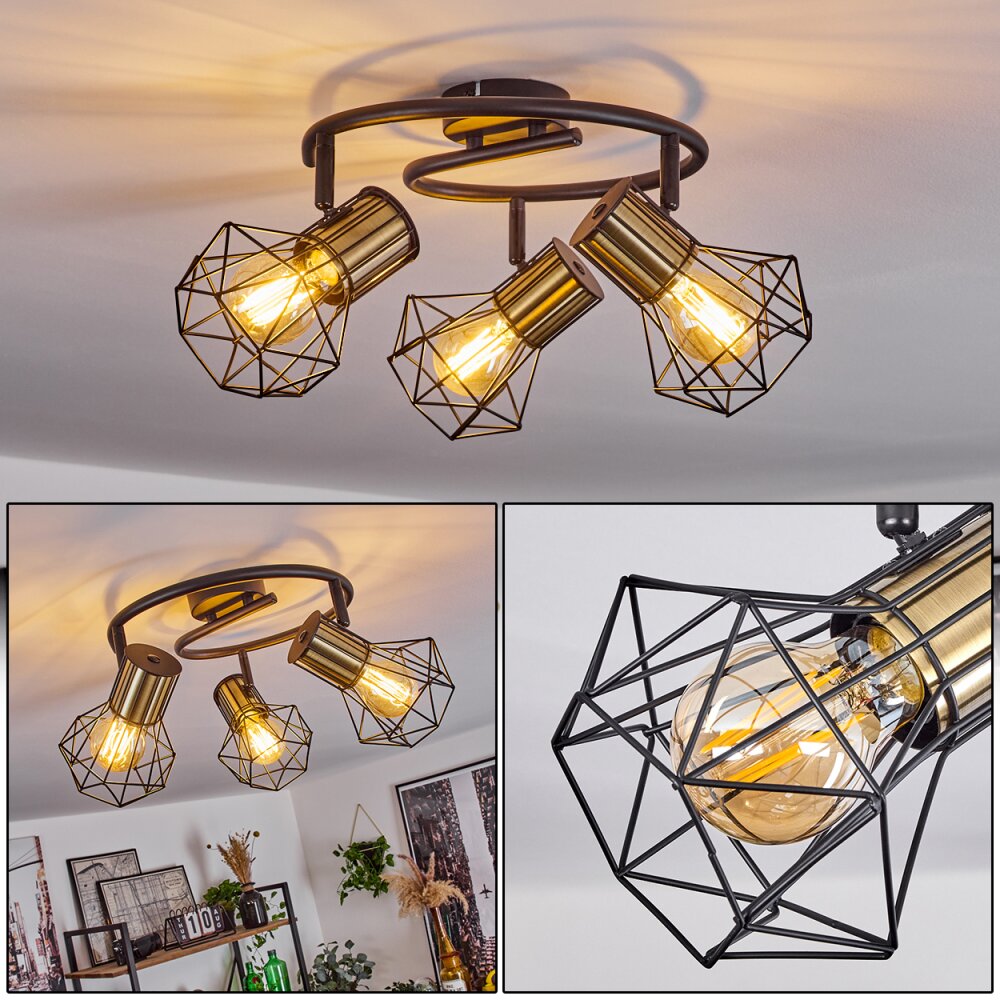 Bardhaman Taklampa, Takstrålkastare Svart, 3-ljuskällor main product photo