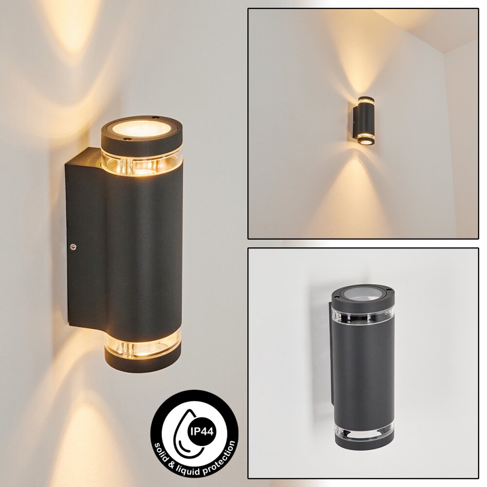Poupas vägglampa utomhus, Up & Down Lampa Antracit, 2-ljuskällor main product photo