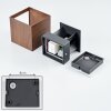 Tamarin vägglampa utomhus, Up & Down Lampa, Vägglampa LED Antracit, Brun, träoptik, 1-ljuskällor