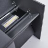Tamarin vägglampa utomhus, Up & Down Lampa, Vägglampa LED Antracit, Brun, träoptik, 1-ljuskällor