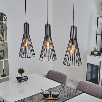 Samorinha Pendelbelysning Svart, 3-ljuskällor Samorinha Pendelbelysning Svart, 3-ljuskällor