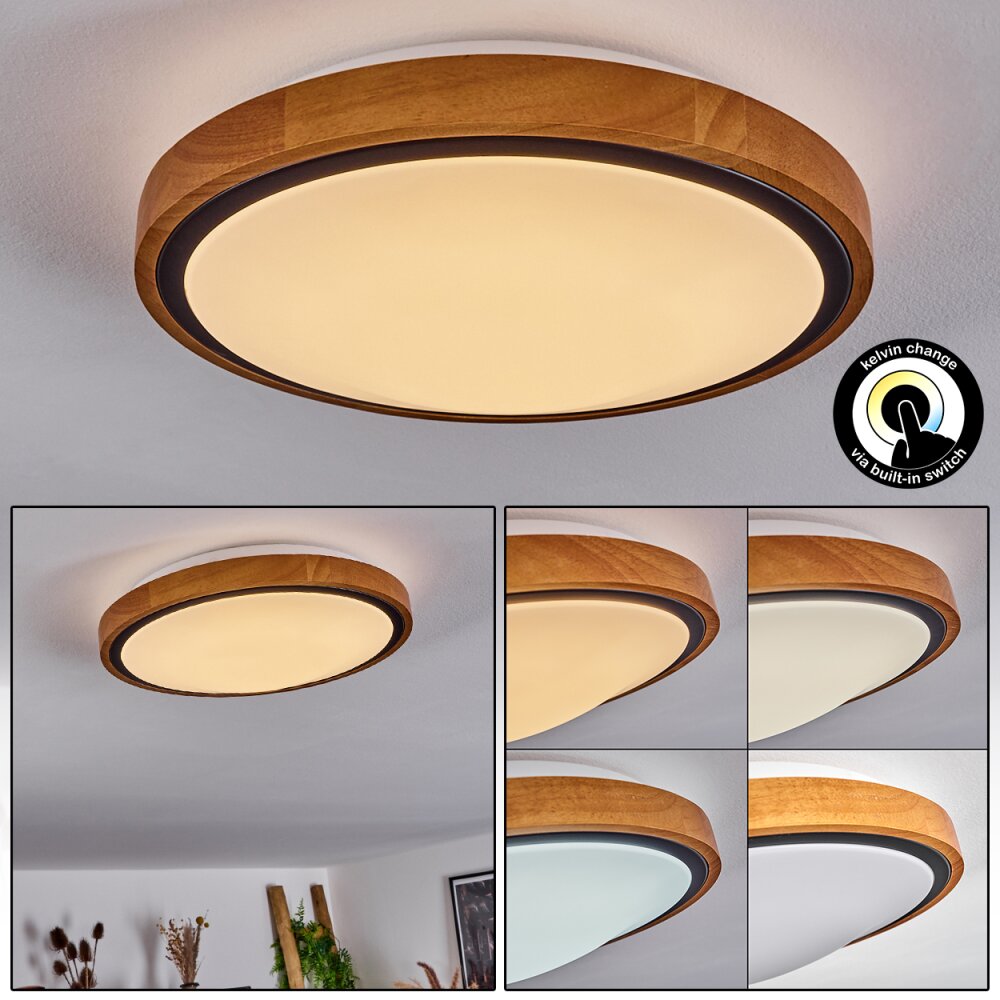 Sobredo Taklampa LED Naturfärger, Svart, Vit, 1-ljuskällor main product photo