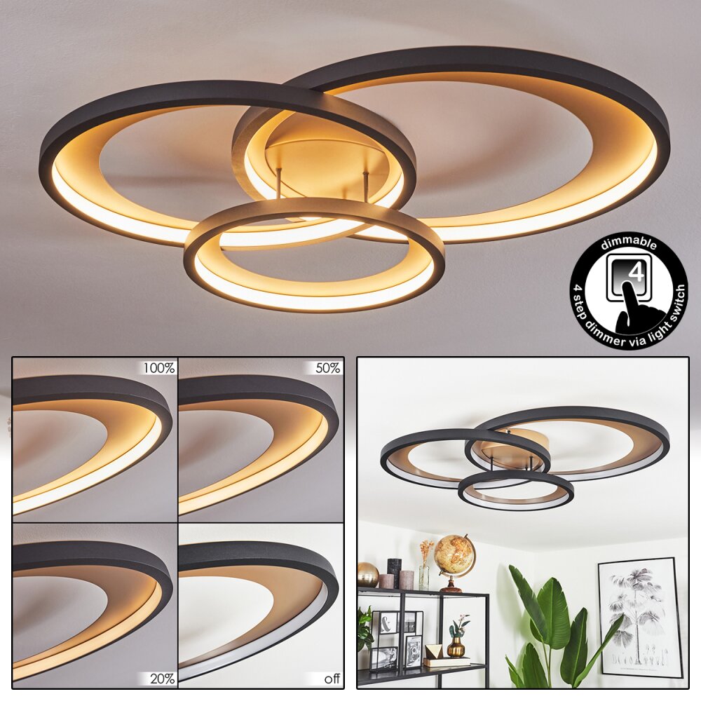 Baiyin Taklampa LED Guld, 1-ljuskällor main product photo