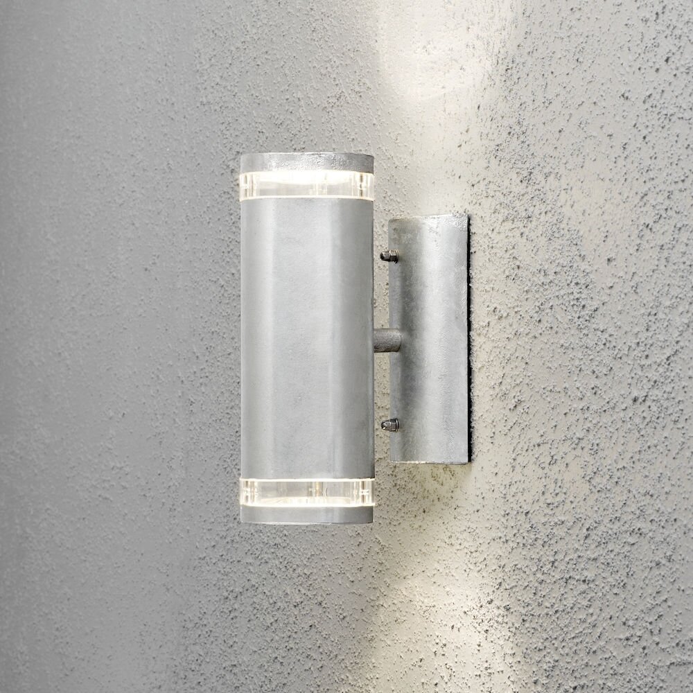 Konstsmide vägglampa utomhus Galvaniserad, 2-ljuskällor main product photo