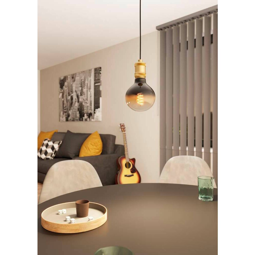 Eglo YORTH Pendellampa Mässing, Svart, 1-ljuskällor main product photo
