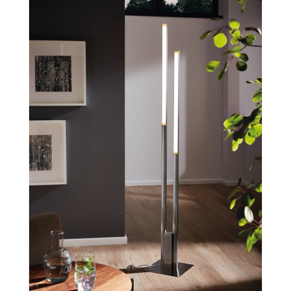 Eglo FRAIOLI-Z Golvlampa LED Nickel matt, 2-ljuskällor, Färgväxlare main product photo