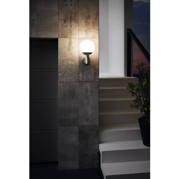 Eglo NISIA-Z vägglampa utomhus LED Färg i rostfritt stål, 1-ljuskällor