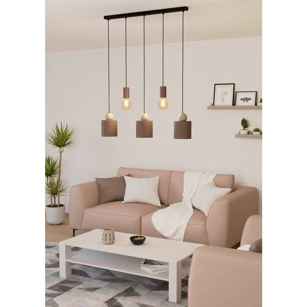 Eglo Lampor GAZZOLA Pendellampa Mokka, Sandfärgad, 5-ljuskällor main product photo