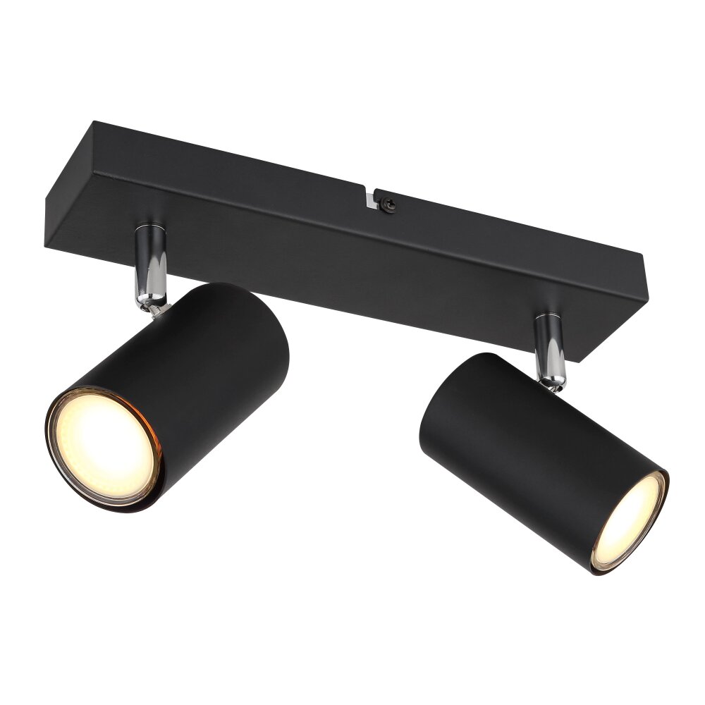 Globo ROBBY Taklampa, Takstrålkastare Svart, 2-ljuskällor main product photo