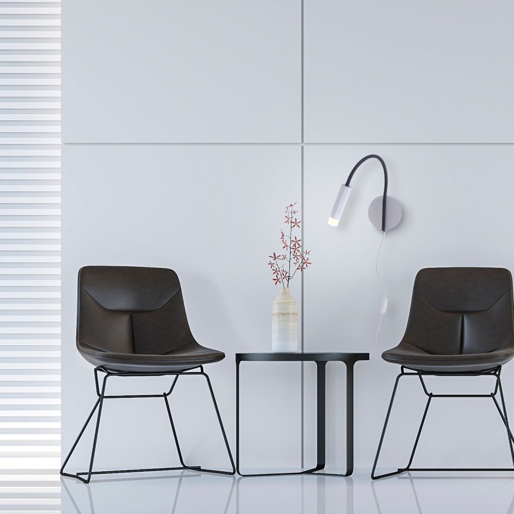 Paul Neuhaus Lampor PURE-GEMIN Vägglampa LED Aluminium, Svart, 1-ljuskällor main product photo