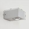 Curvel vägglampa utomhus, Up & Down Lampa, Vägglampa LED Silver, 2-ljuskällor