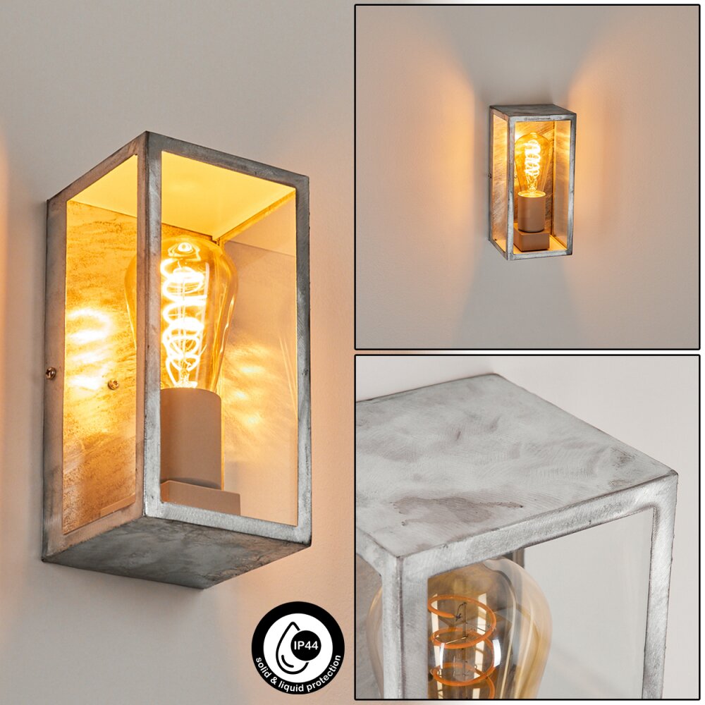 Hakkas vägglampa utomhus Silver, Galvaniserad, 1-ljuskällor main product photo