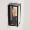 Hakkas vägglampa utomhus träoptik, Svart, 1-ljuskällor