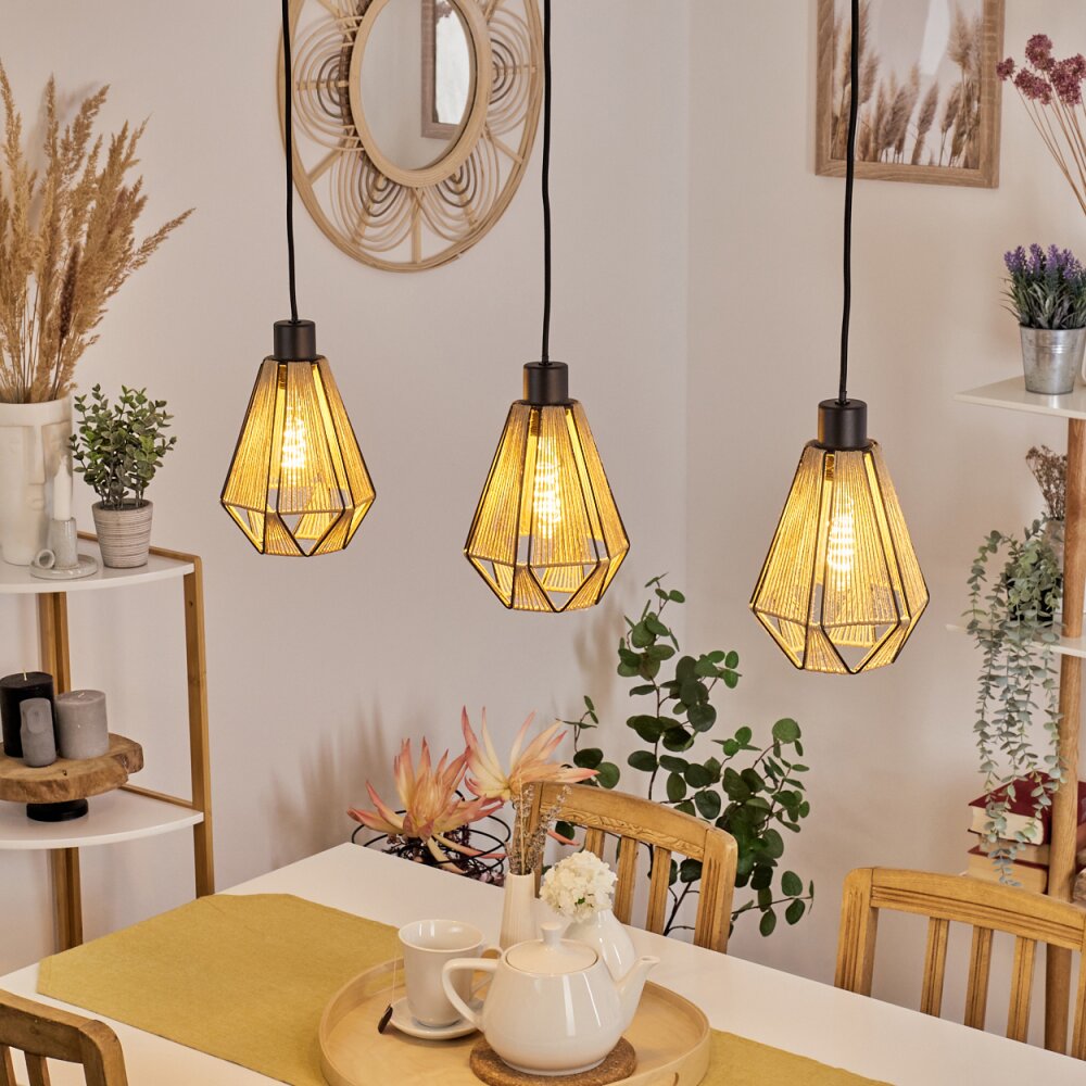 Pardieiro Pendellampa Svart, 3-ljuskällor main product photo