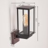 Lapa vägglampa utomhus träoptik, Svart, 1-ljuskällor