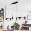 Zuoz Pendelbelysning Mässing, Svart, 6-ljuskällor