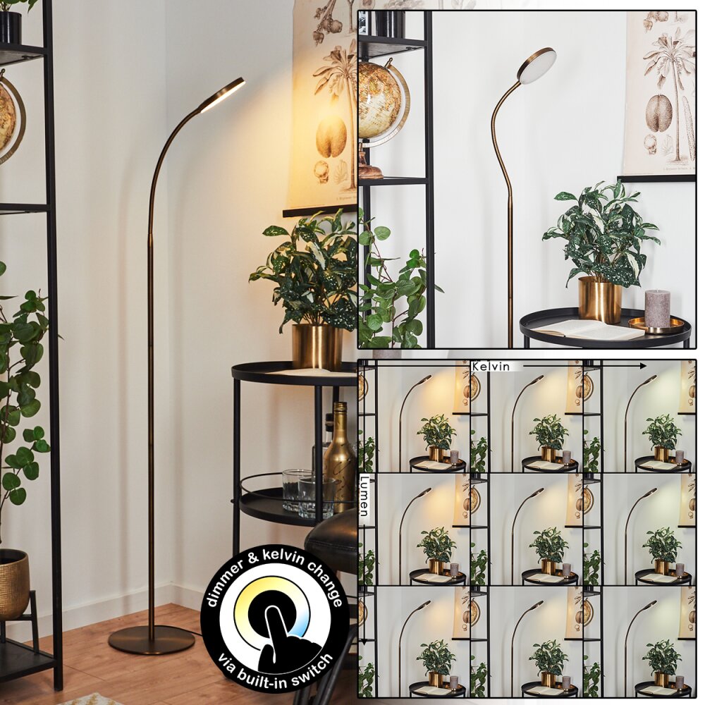 Haltia Golvlampa, Läslampa LED Brons, 1-ljuskällor main product photo
