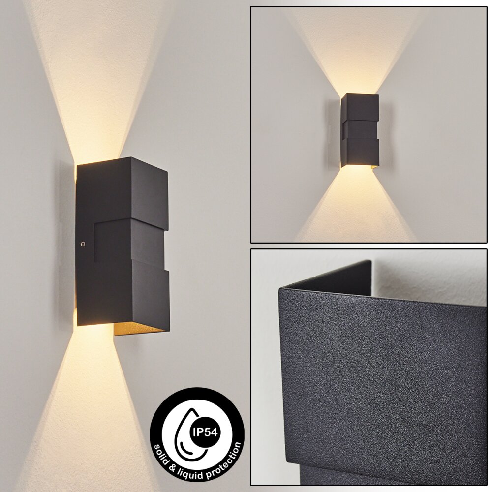 Coorabie vägglampa utomhus, Up & Down Lampa, Vägglampa LED Svart, 2-ljuskällor main product photo