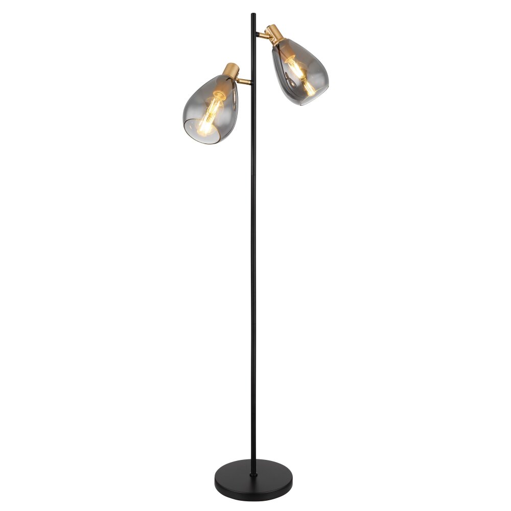 Globo FANNI Golvlampa Svart, 2-ljuskällor main product photo