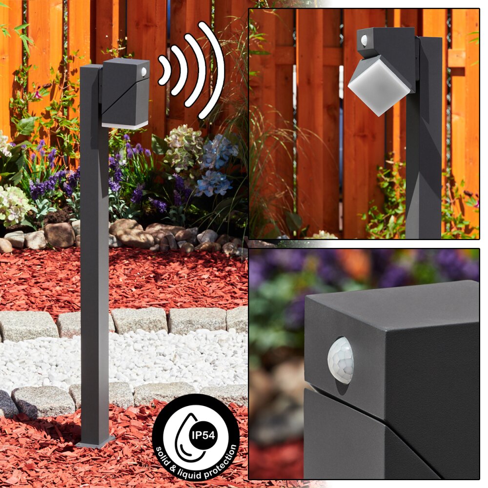 Toogong gångvägslampa LED Antracit, 1-ljuskällor, Rörelsedetektor main product photo