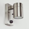 Bessiebelle vägglampa utomhus, Vägglampa Färg i rostfritt stål, 1-ljuskällor, Rörelsedetektor