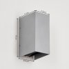 Hoods vägglampa utomhus, Up & Down Lampa, Vägglampa LED Grått, 2-ljuskällor