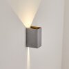 Hoods vägglampa utomhus, Up & Down Lampa, Vägglampa LED Grått, 2-ljuskällor