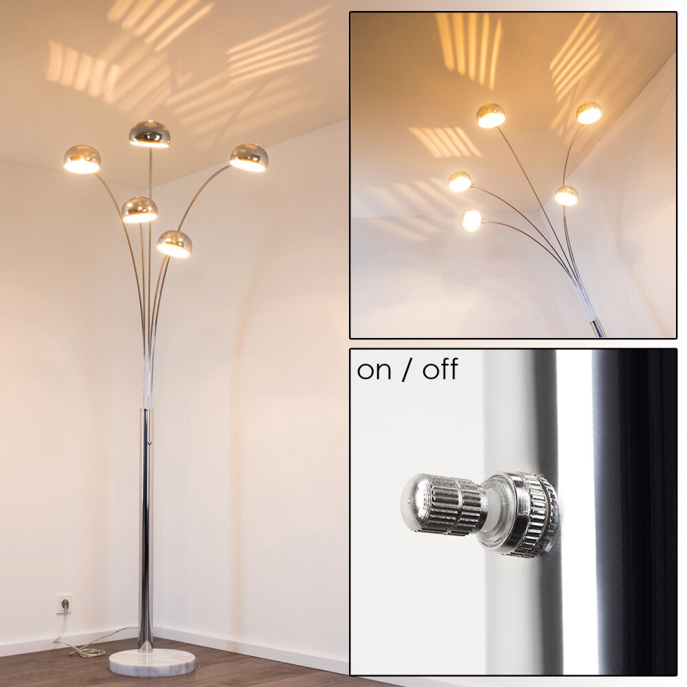 Nikkala Golvlampa Krom, 5-ljuskällor main product photo