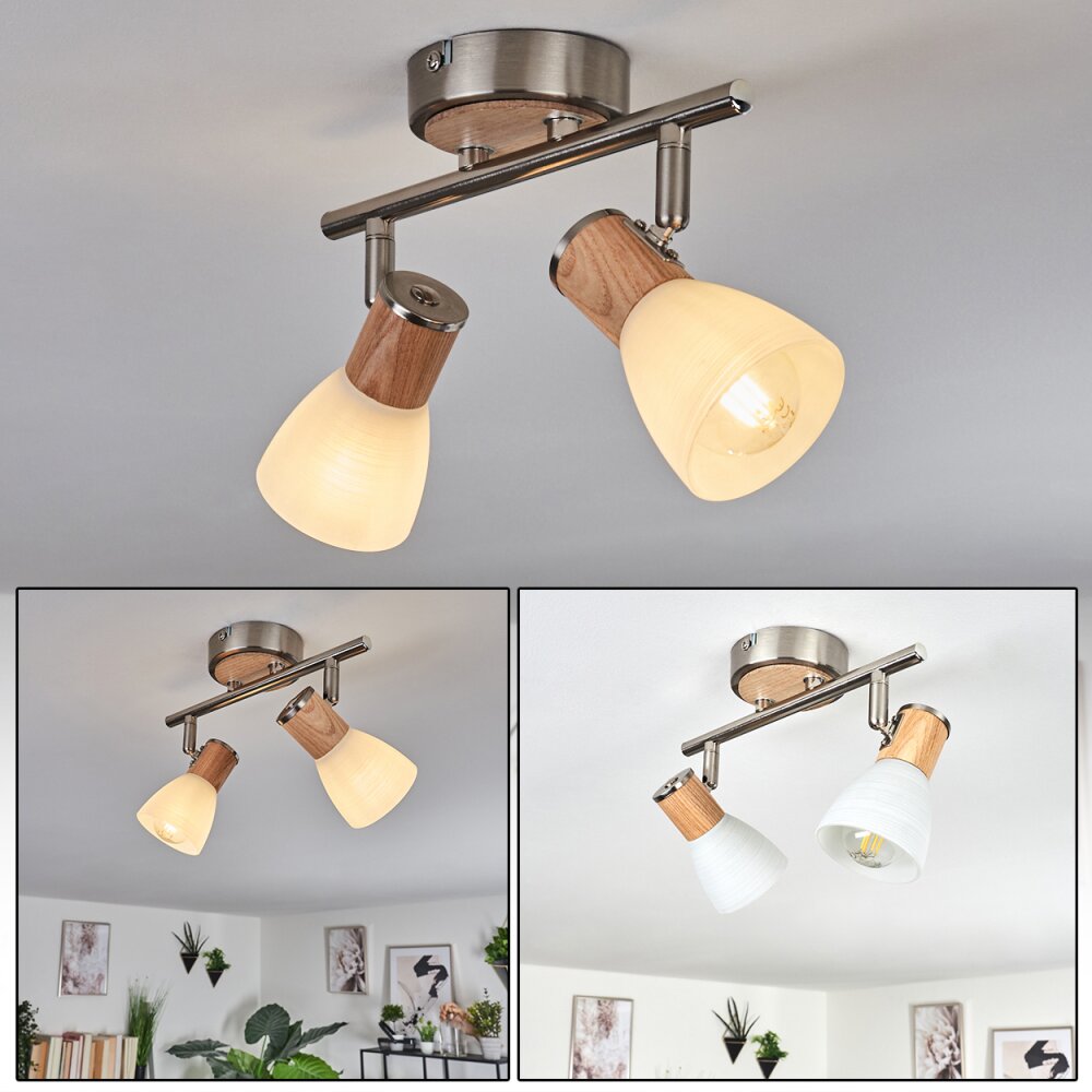 Icalma Taklampa Naturfärger, Nickel matt, 2-ljuskällor main product photo