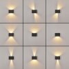 Trapatrapa vägglampa utomhus LED Antracit, 2-ljuskällor